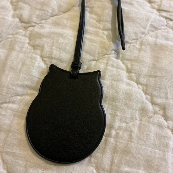 Coach Black Leather Owl Keychain - Picture 2 of 5